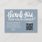 Kunde dankt dem Paket QR Code Coupon einfügen Visitenkarte (Vorderseite)