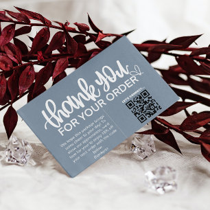 Kunde dankt dem Paket QR Code Coupon einfügen Visitenkarte