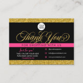 Kunde dankt Ihnen für die Paketeinlage und die Rab Visitenkarte (Vorderseite)