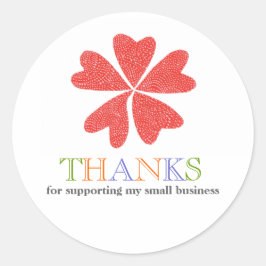 Kunde dankt Ihnen für kleine Unternehmen Runder Aufkleber