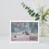 KUNDE SÜDDAKOTA - HERDE BISON WATERCOLOR POSTKARTE (Stehend Vorderseite)