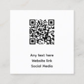 Kunde Vielen Dank QR Code Business Cards Quadratische Visitenkarte (Rückseite)