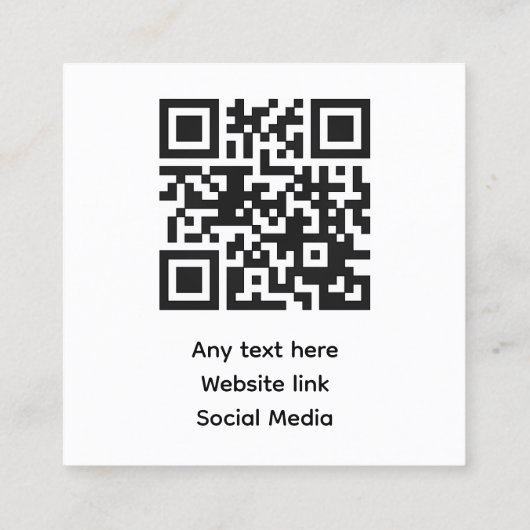 Kunde Vielen Dank QR Code Business Cards Quadratische Visitenkarte (Rückseite)