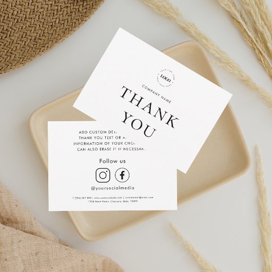 Kunde von Social Media Company mit benutzerdefinie Dankeskarte