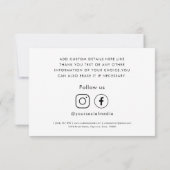 Kunde von Social Media Company mit benutzerdefinie Dankeskarte (Rückseite)