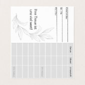 Kundekarte, Treuepass, Bonuskarten für Schönheit Visitenkarten (Innenseite Aufgefaltet)