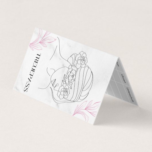 Kundekarte, Treuepass, Bonuskarten für Schönheit Visitenkarten (Vorderseite)