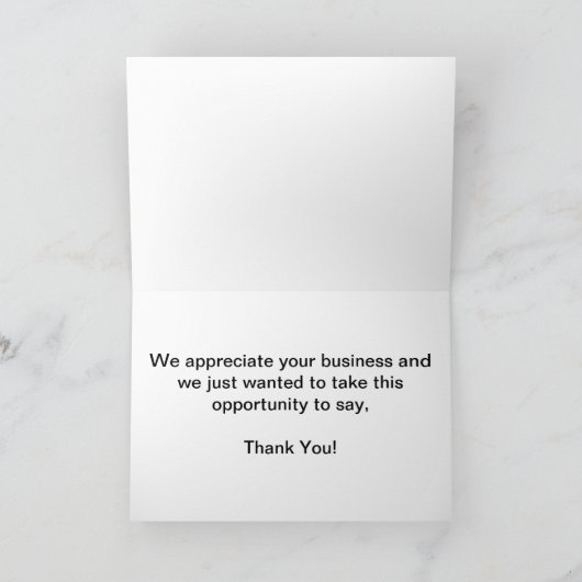 Kunden-Anerkennungs-Karte Dankeskarte (Innenseite)
