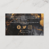 Kunden aus schwarzem und goldfarbenem Marmor danke Begleitkarte (Rückseite)