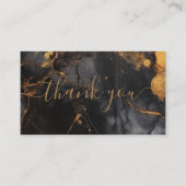 Kunden aus schwarzem und goldfarbenem Marmor danke Begleitkarte (Vorderseite)