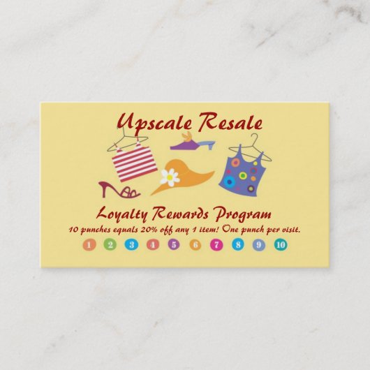 Kunden-Belohnungen Treuekarte (Vorderseite)