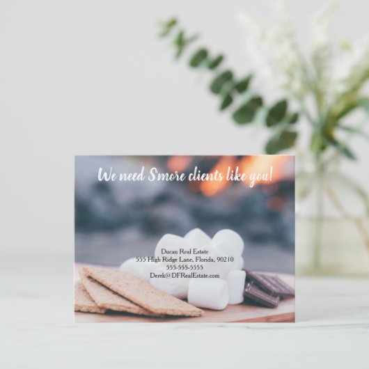 Kunden, die reales Anwesen Marketing verkaufen Postkarte (Stehend Vorderseite)