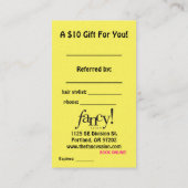 Kunden-Empfehlungs-Karten Empfehlungskarte (Rückseite)