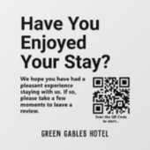 Kunden gefragt, einen QR-Code überprüfen Verlassen Fensteraufkleber (Blatt)