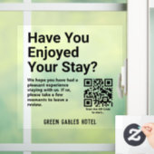 Kunden gefragt, einen QR-Code überprüfen Verlassen Fensteraufkleber (Zuhause)