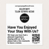 Kunden gefragt, einen überprüften QR-Code Verlasse Visitenkarten (Außenseite Aufgefaltet)