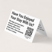 Kunden gefragt, einen überprüften QR-Code Verlasse Visitenkarten (Vorderseite)