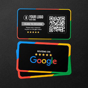 Kunden Google Bewertungen QR-Code Geschäftliche Be Visitenkarte