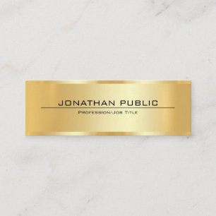 Kunden-Profi-Elegantes-Faux-Gold-Vorlage Mini Visitenkarte