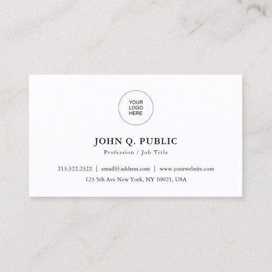 Kunden QR-Code Unternehmen Logo hier Vorlage Visitenkarte (Rückseite)