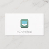 Kunden-Support-Computer-Logo Visitenkarte (Rückseite)