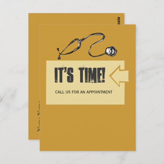 Kunden-Verabredungs-Erinnerung Postkarte (Vorne/Hinten)