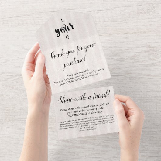 Kunden von Pergament Gold Siegel Vielen Dank Karte (Abreißen)