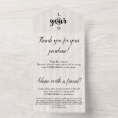 Kunden von Pergament Gold Siegel Vielen Dank Karte (Innen Boden)