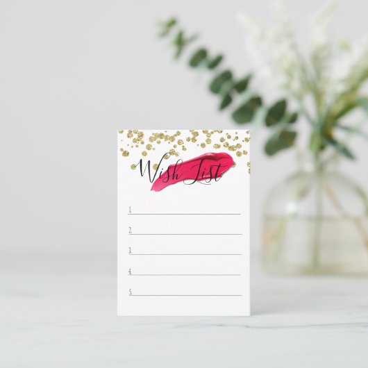 Kunden-Wunschzettel - Lipsense Visitenkarte (Stehend Vorderseite)