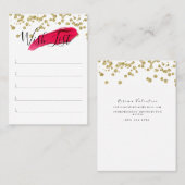 Kunden-Wunschzettel - Lipsense Visitenkarte (Vorne/Hinten)