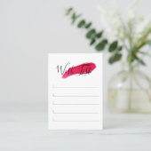 Kunden-Wunschzettel - Lipsense Visitenkarte (Stehend Vorderseite)