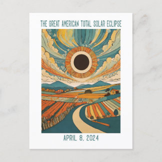 KUNDENBAR: Eclipse over Farmland Postkarte