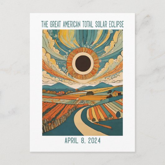 KUNDENBAR: Eclipse over Farmland Postkarte (Vorderseite)