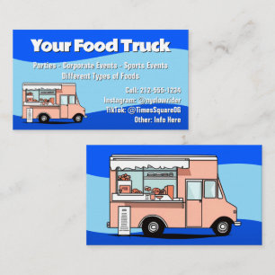 KUNDENBARE Blue Food Truck-Visitenkarte Visitenkarte