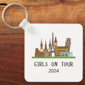 KUNDENBARE FERIENMÄDCHEN IM SOMMER - EUROPA AUF TO SCHLÜSSELANHÄNGER (Vorderseite)