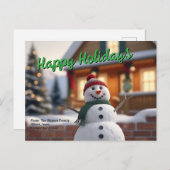 KUNDENBARE Happy Holidays Card Feiertagspostkarte (Vorne/Hinten)