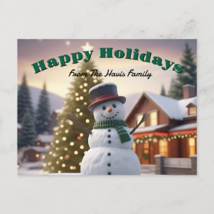 KUNDENBARE Happy Holidays Post Card Feiertagspostkarte