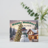 KUNDENBARE Happy Holidays Post Card Feiertagspostkarte (Stehend Vorderseite)