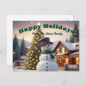 KUNDENBARE Happy Holidays Post Card Feiertagspostkarte (Vorne/Hinten)