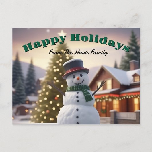 KUNDENBARE Happy Holidays Post Card Feiertagspostkarte (Vorderseite)