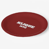 KUNDENBARE Kfz-Club-Papierplatte Pappteller (Schrägansicht)