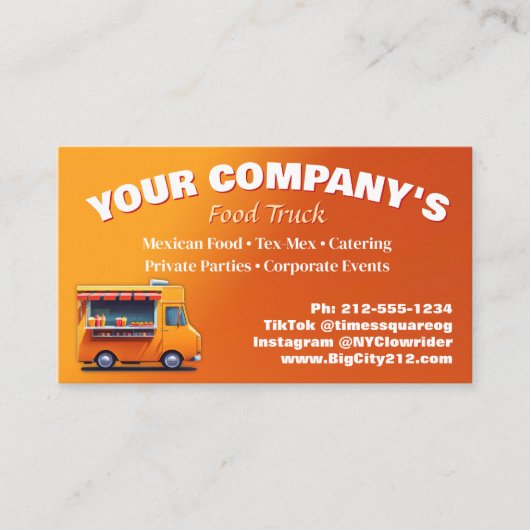 KUNDENBARE LKW-Visitenkarte Visitenkarte (Vorderseite)