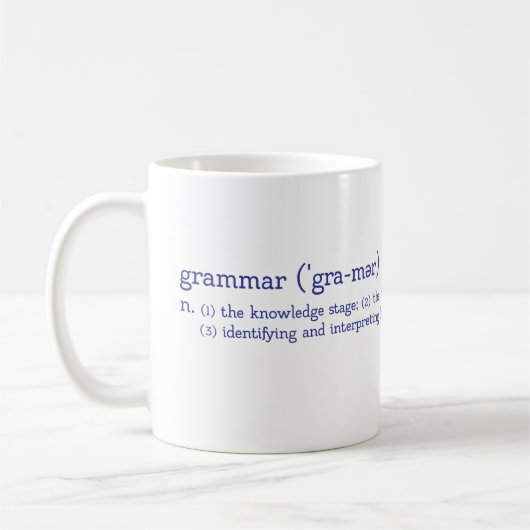 KUNDENBARE Trivium Grammar-Bühne Kaffeetasse (Links)