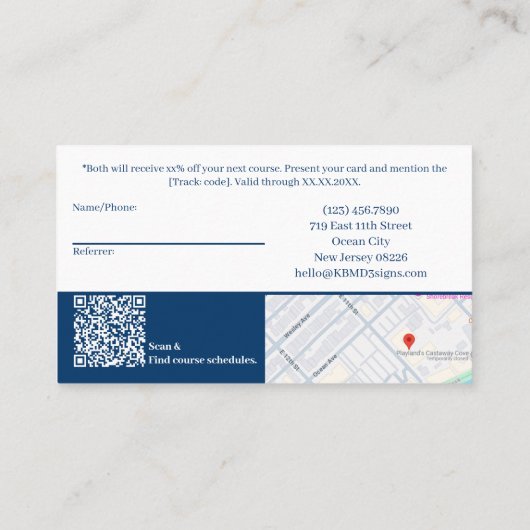 Kundenbelohnung für benutzerdefiniertes Bild - Vie Empfehlungskarte (Rückseite)