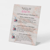 * Kundenbelohnungsprogramme Nagelstudio Maniküre Sockelschild (Vorderseite)