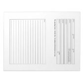 Kundenberatungsformular Notizblock (Vorderseite)