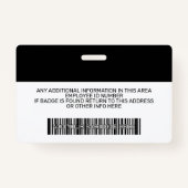 Kundenbetreuer - Foto, Bar, Logo, Name Ausweis (Rückseite)