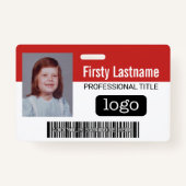 Kundenbetreuer - Foto, Bar, Logo, Name Ausweis (Vorderseite)