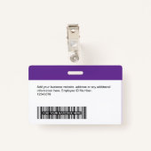 Kundenbetreuer - Foto, Bar, Logo, Name Ausweis (Rückseite mit Klammer)