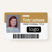 Kundenbetreuer - Foto, Bar, Logo, Name Ausweis (Vorderseite)